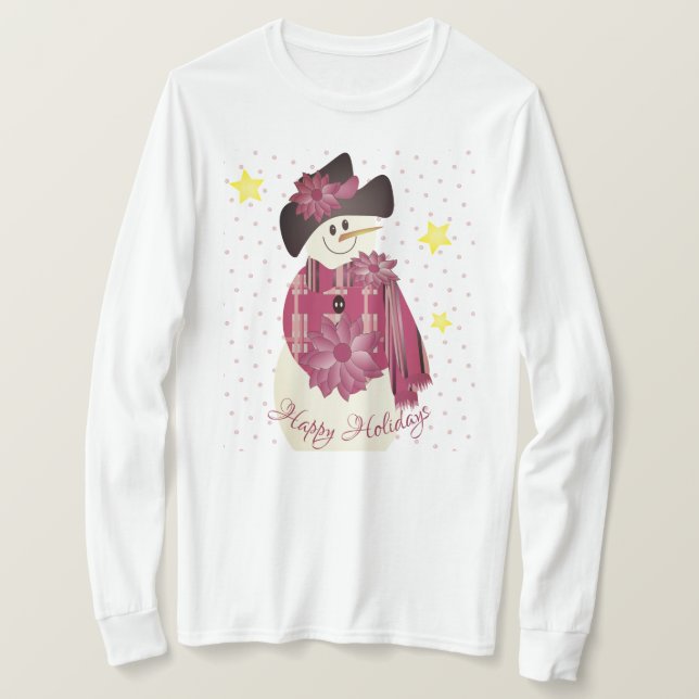 T-shirt Snowman Avec Bourgogne (Design devant)