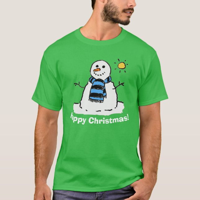 T-shirt Snowman avec Joyeux Noël ! (Devant)