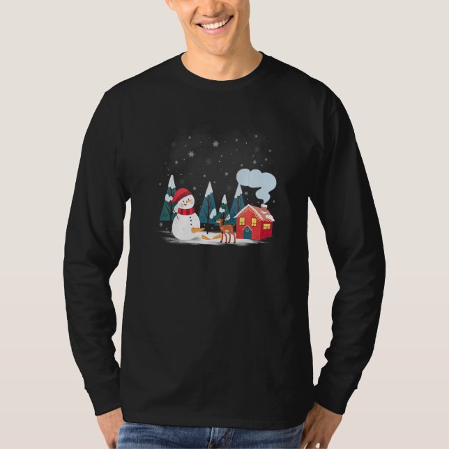 T-shirt Snowman Carrot Tail Ugly Christmas   Humorous (Devant)