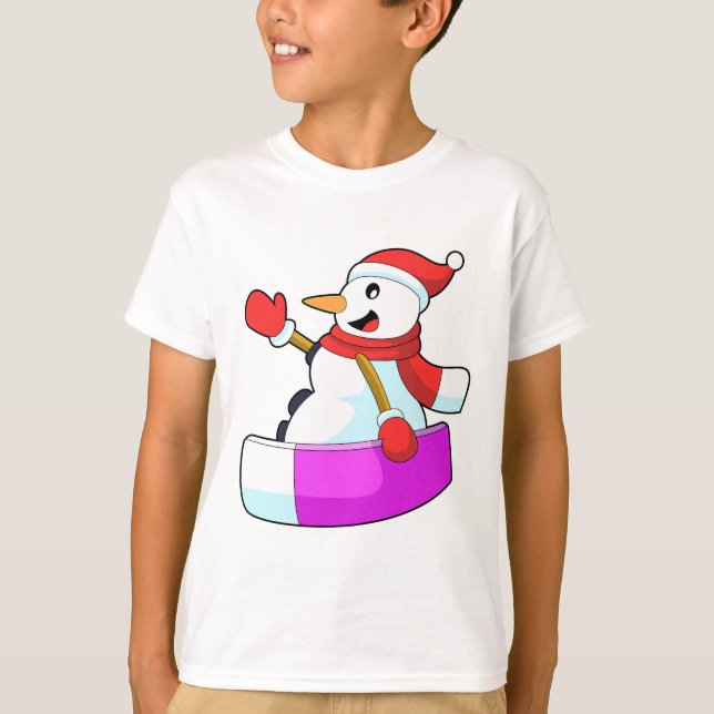 T-shirt Snowman comme Snowboardeur avec Sonowboard.PNG (Devant)