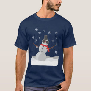 T-shirt Snowman cool En Lunettes De Soleil