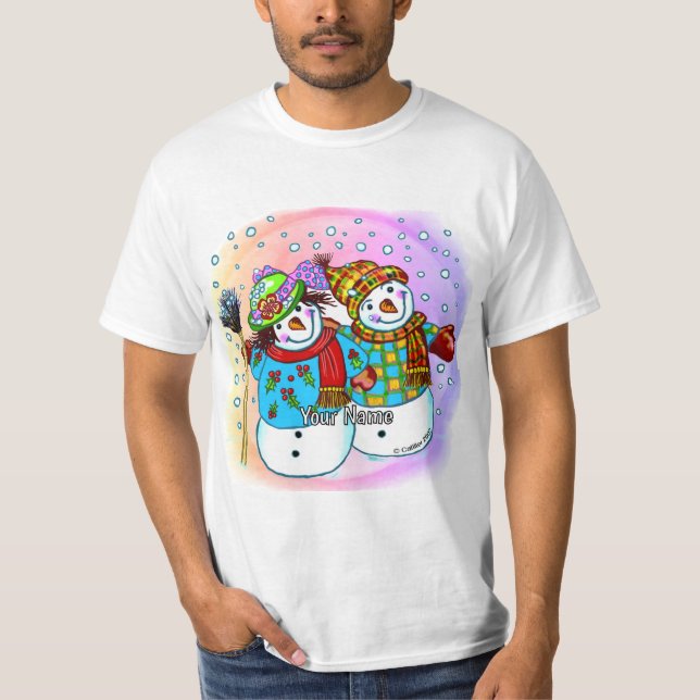 T-shirt Snowman Couple  (Devant)