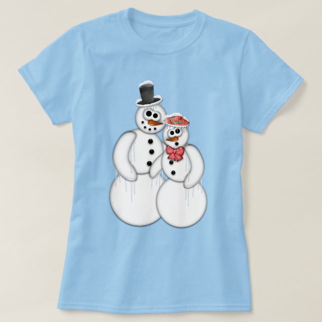 T-shirt Snowman Couple (Design devant)