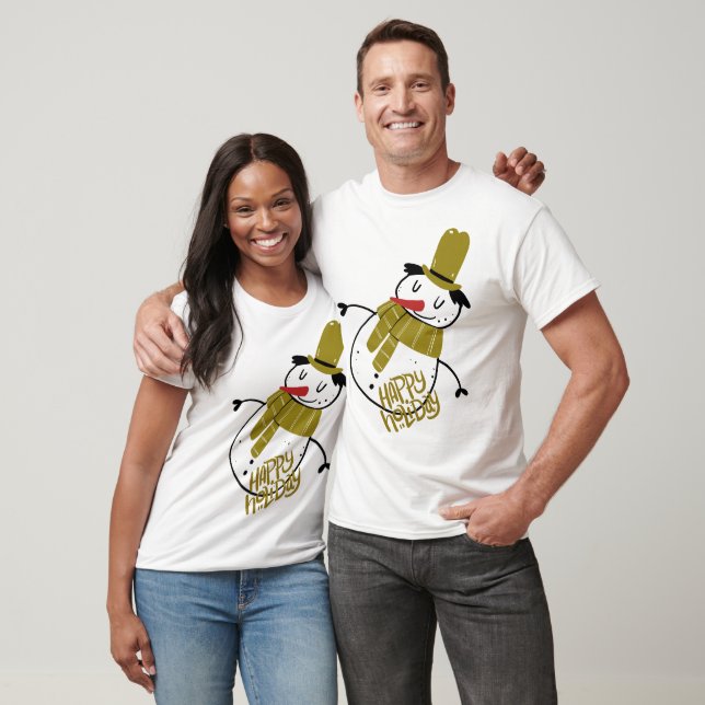 T-shirt Snowman de Noël et amusant (Unisexe)