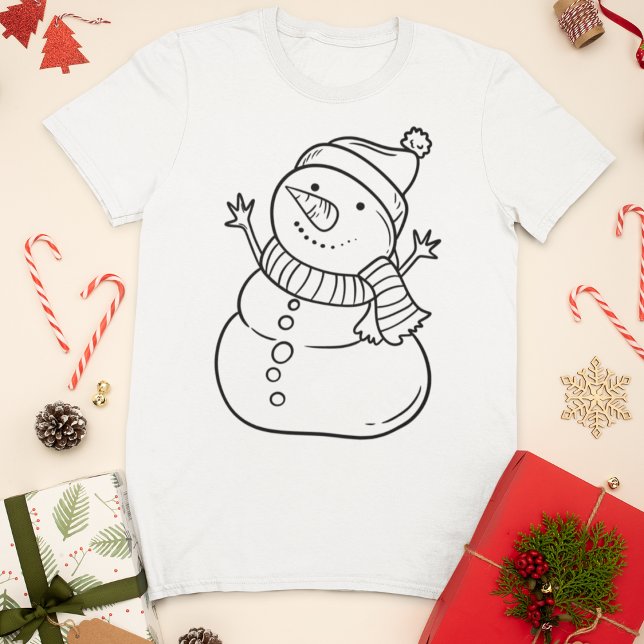 T-shirt Snowman de Noël minimaliste (Créateur téléchargé)