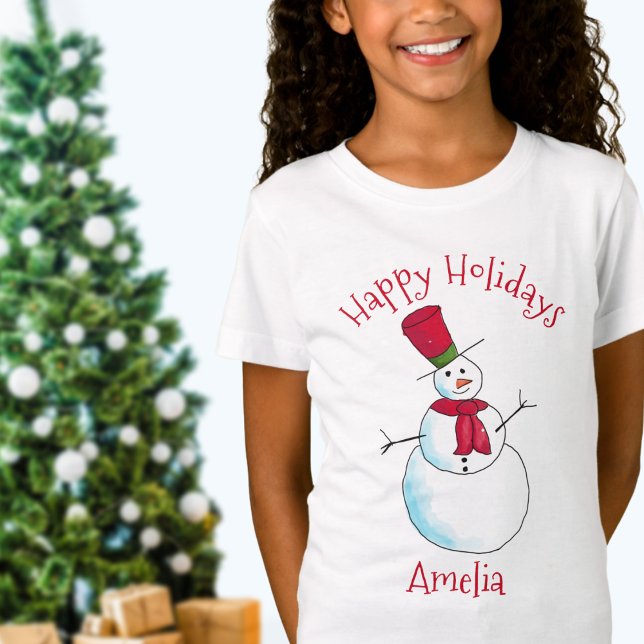T-Shirt Snowman de Noël personnalisé (Créateur téléchargé)