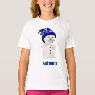 T-shirt Snowman de Noël personnalisé
