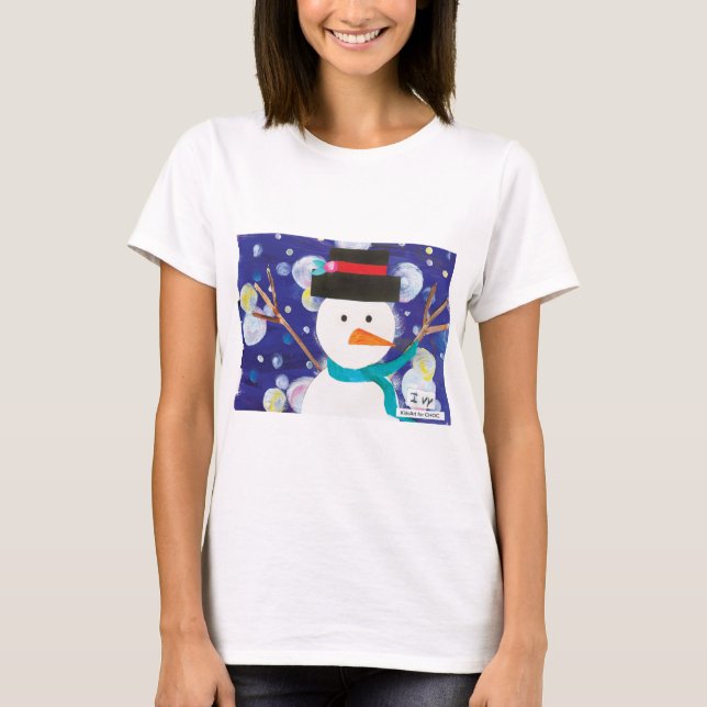 T-shirt Snowman d'hiver (Devant)