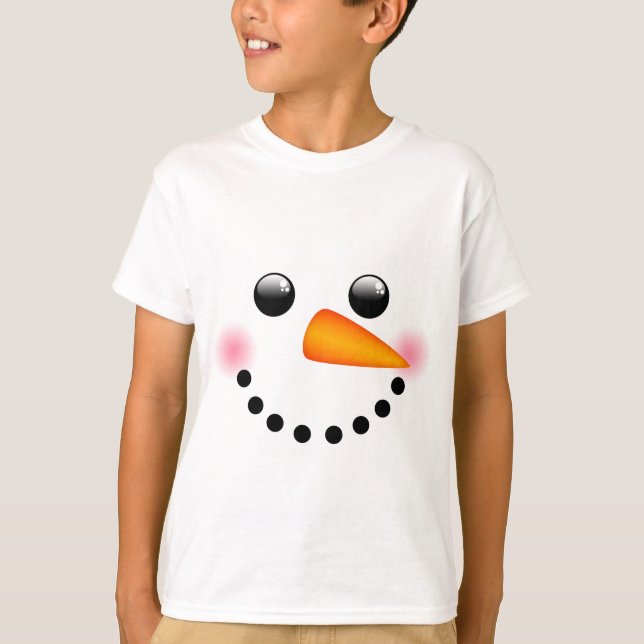 T-shirt Snowman face (Devant)