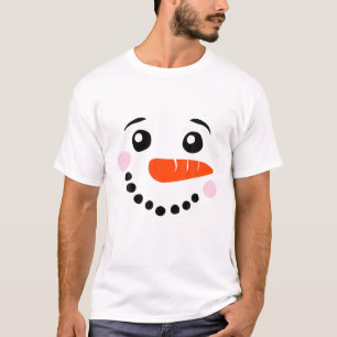 T-shirt Snowman Face Noël Funky Père Noël Noël Noël Noël N