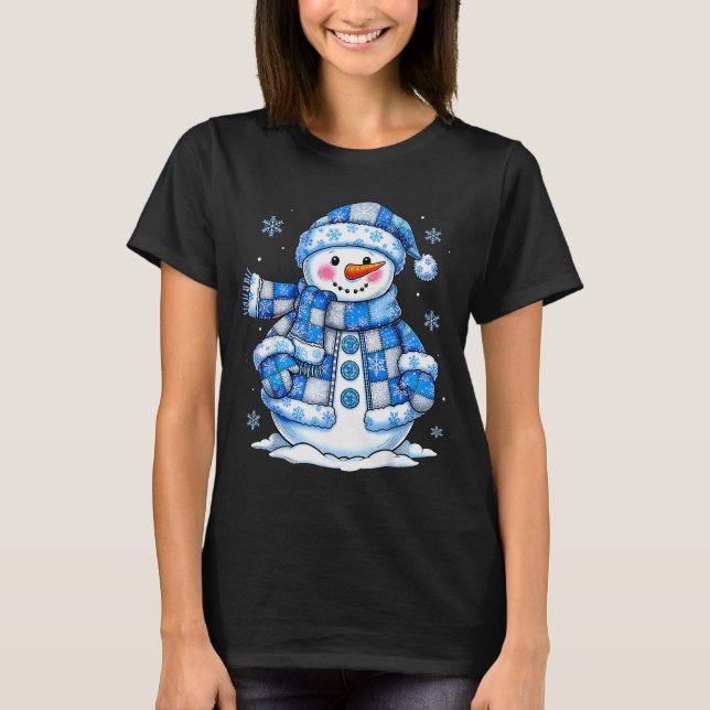 T-shirt Snowman For Women Men Kids Grandkids Christmas  (Devant)