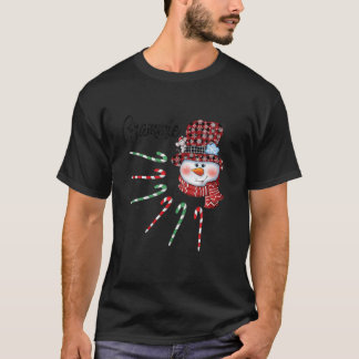 T-shirt Snowman Grammie Sucre de canne rouge Paid Gif de N