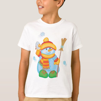 T-Shirt Snowman mignon Vacances Porter