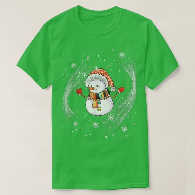 T-shirt Snowman Noël Swiling hiver neige (Design devant)