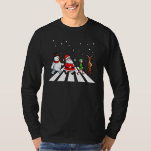 T-shirt Snowman Père Noël Elf Reindeer Traversant Paja de