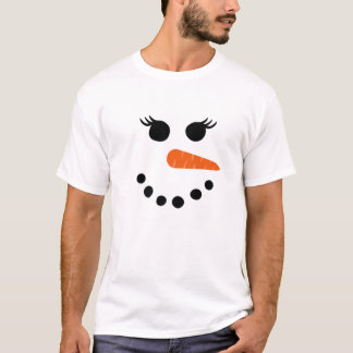 T-shirt Snowman Pour Femmes Eyelashes Glaces Christmas Win