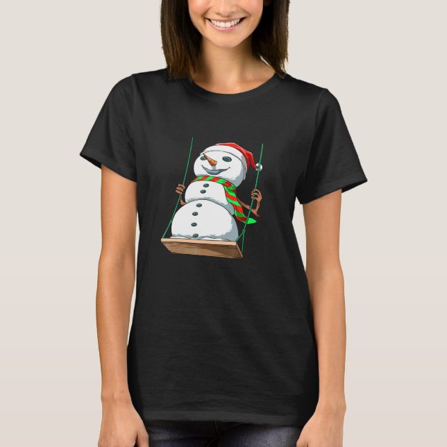 T-shirt Snowman Rocking (Devant)