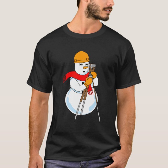 T-shirt Snowman Surveyor (Devant)