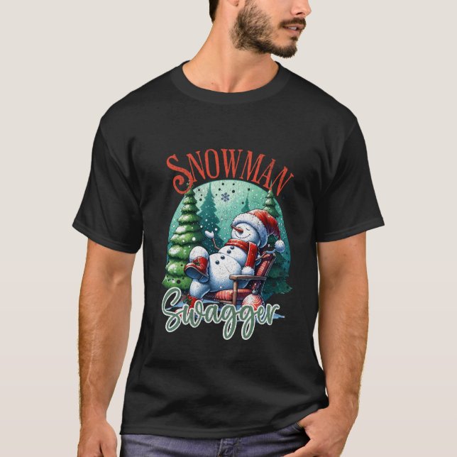 T-shirt Snowman Swagger Christmas Eve (Devant)