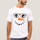 T-shirt Snowman Visage Carotte Nez Eyelashes Luminaires lé<br><div class="desc">Snowman Visage Carotte Nez Eyelashes Luminaires léopards</div>