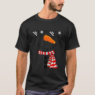 T-shirt Snowman Visage famille lunettes de Noël Correspond