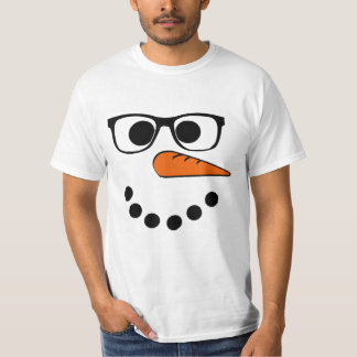 T-shirt Snowman Visage Noël Drôle Père Noël Hipster C