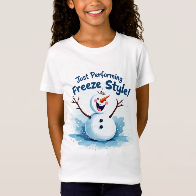 T-Shirt Snowman's Freeze Style Performance Art (Devant)