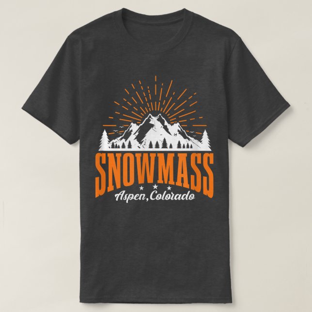T-shirt Snowmass Aspen Colorado Ski Mountain Snowbo (Design devant)