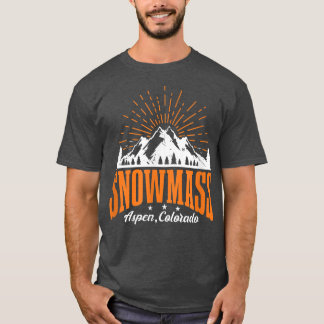 T-shirt Snowmass Aspen Colorado Ski Mountain Snowbo