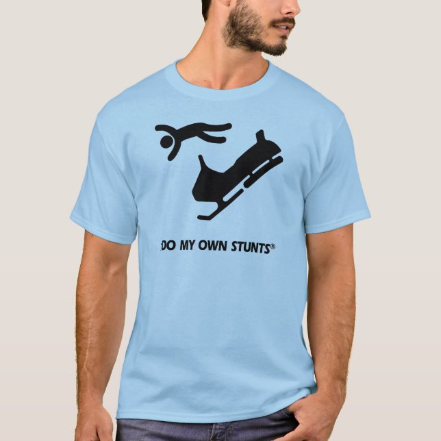 T-shirt Snowmobile mes propres cascades (Devant)
