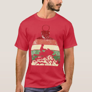 T-shirt Snowmobile Retro Vintage Noël