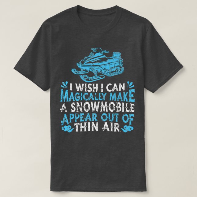 T-shirt Snowmobile Sledding MagicSnow Machine Motoneige (Design devant)