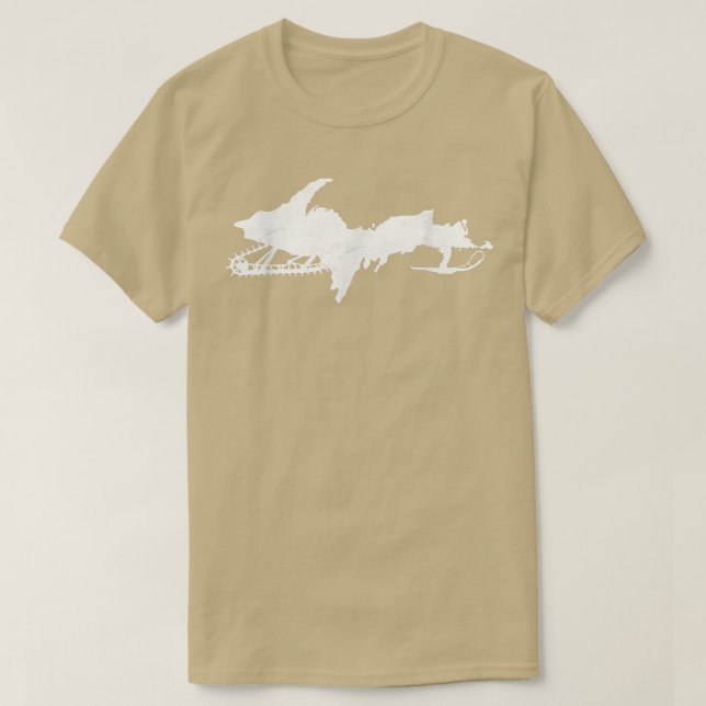 T-shirt Snowmobile Upper Michigan  UP Upper Peninsula  (Design devant)