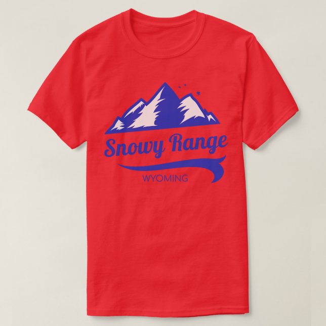 T-shirt SnowRange ski Wyoming (Design devant)