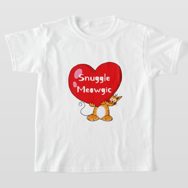 T-shirt Snuggle Meowgic Funny Chat Pun Art (Poser)