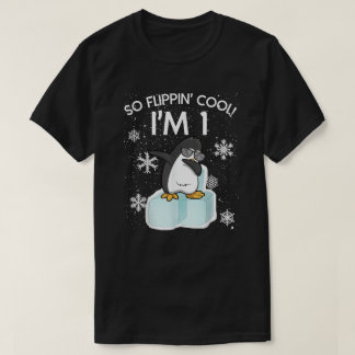 T-shirt So Flippin' Cool - Dabbing Penguin 1st Birthday