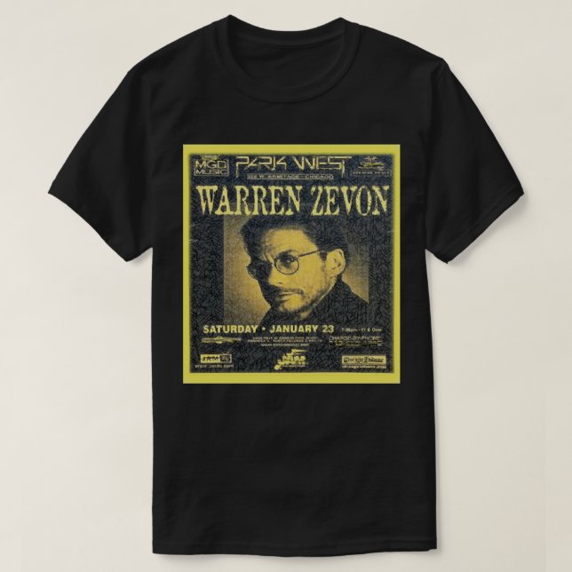 T-shirt So Funny Warren Art Zevon Classic Fans (Design devant)
