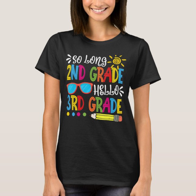 T-shirt So Long 2e année Bonjour 3e année Enseignant élève (Devant)