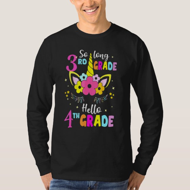 T-shirt So Long 3e année Bonjour 4e année Unicorn étudiant (Devant)