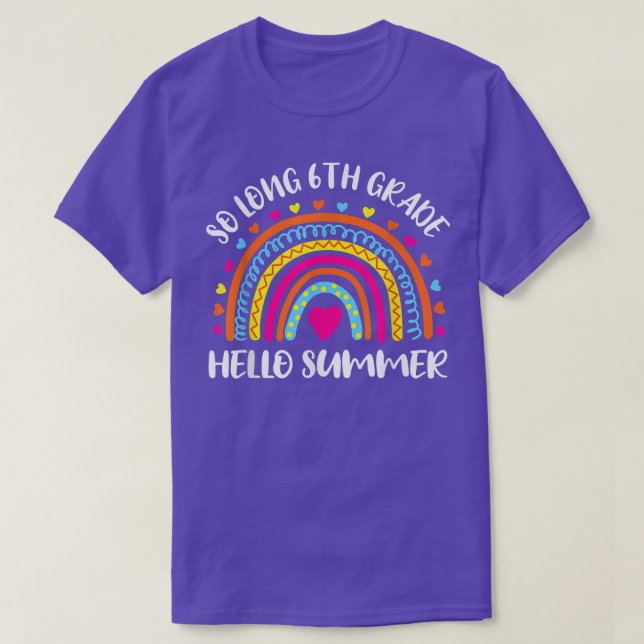 T-shirt So Long 6e année Bonjour Été Enseignant Étudiant E (Design devant)
