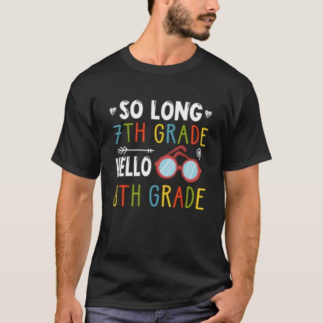 T-shirt So Long 7e année Bonjour 8e année Enseignant élève (Devant)