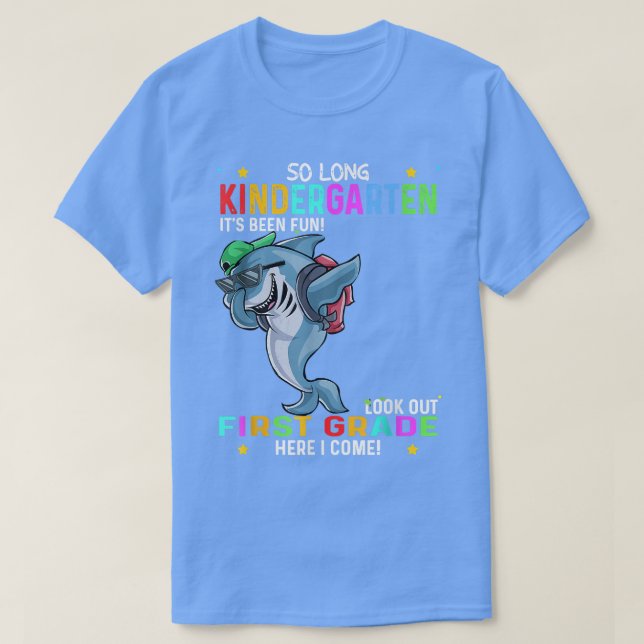 T-shirt So Long Kindergarten First Day 1st Grade Cool Shar (Design devant)