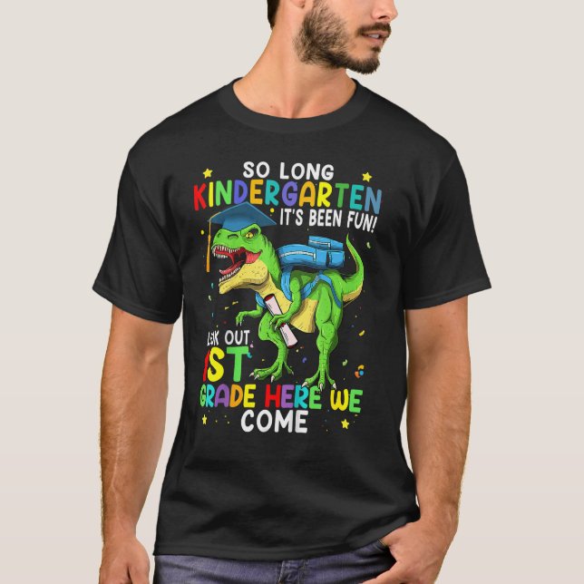 T-shirt So Long Kindergarten Graduation Boys Classe 22 Din (Devant)