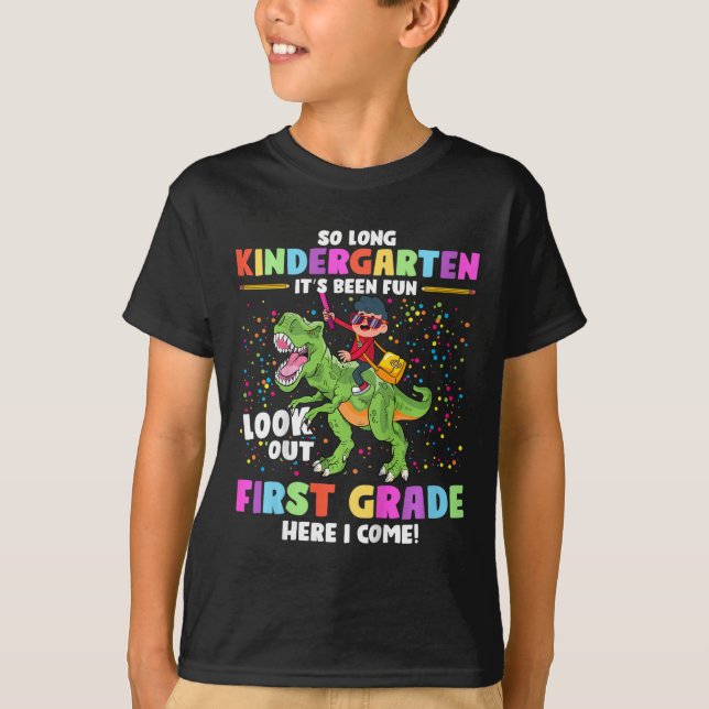 T-shirt So Long Kindergarten Graduation Cl 2023 Dinosaur K (Devant)
