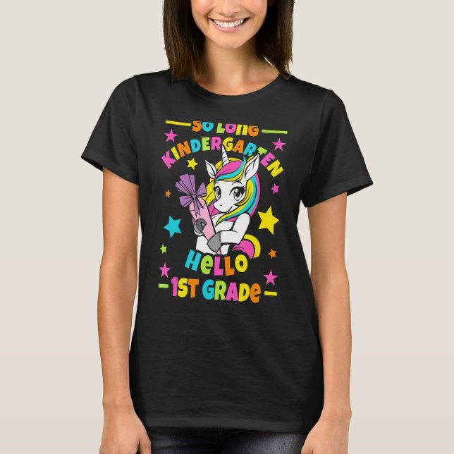 T-shirt So Long Kindergarten Hello 1ère année I Unicorn (Devant)