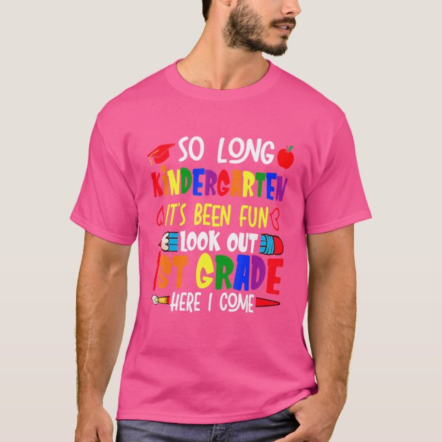 T-shirt So Long Kindergarten Hello 1st Grade Kindergarten (Devant)