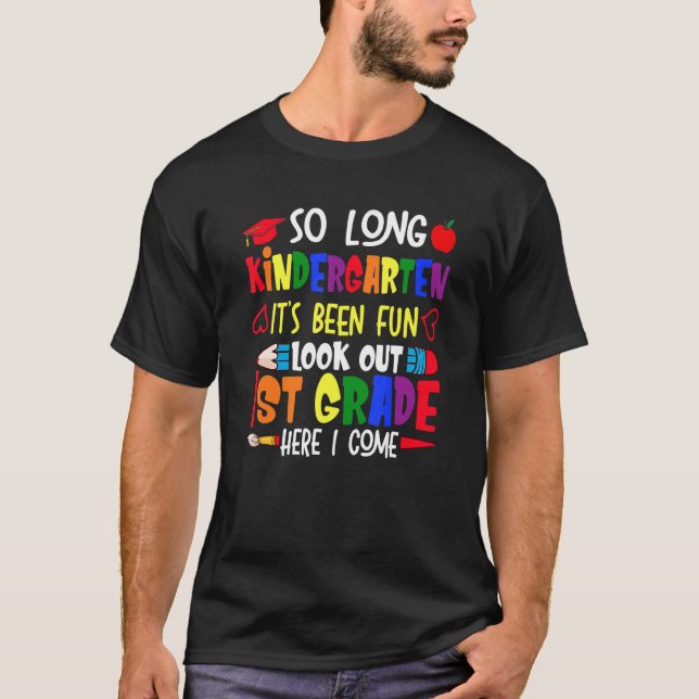 T-shirt So Long Kindergarten Hello 1st Grade Kindergarten (Devant)
