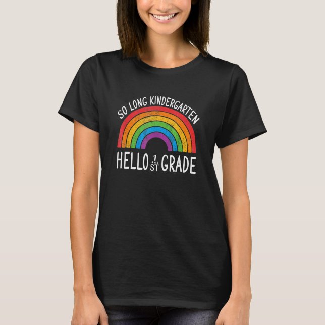 T-shirt So Long Kindergarten Hello Été Enseignant Étudiant (Devant)