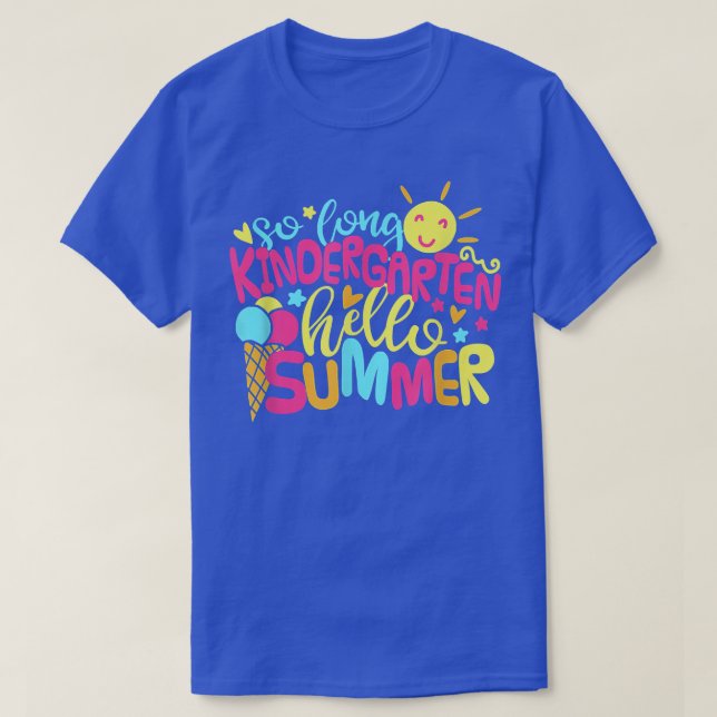 T-shirt So Long Kindergarten Hello Summer Beach Dernier jo (Design devant)