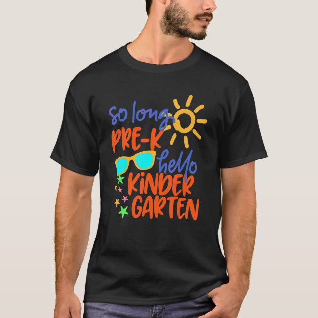T-shirt So Long Pre K Grade Hello Kindergarten Teacher Stu (Devant)